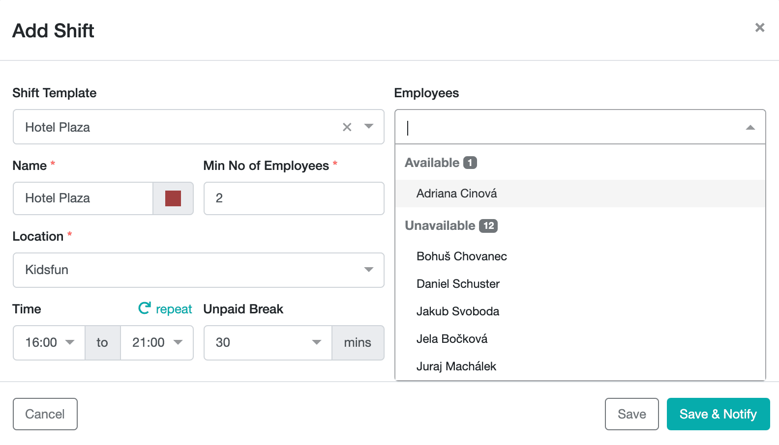 Schedulino Case Study